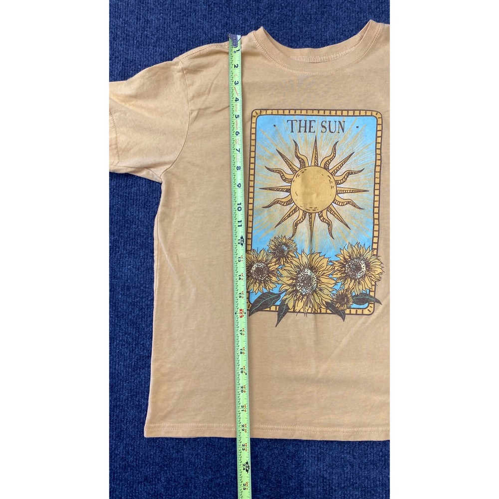 The Sun Tarot Card Graphic T-Shirt Yellow Sunflower Celestial Tee Small - Picture 4 of 12